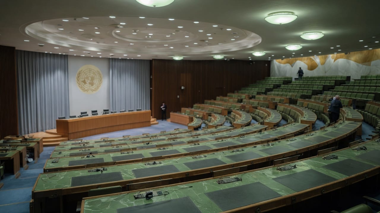 UN General Assembly meeting chamber